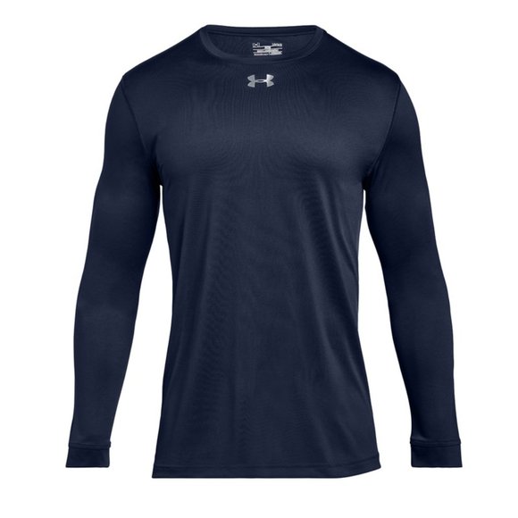 Men's Navy Blue Under Armour Locker Tee - Long Sleeve - Picture 1 of 1